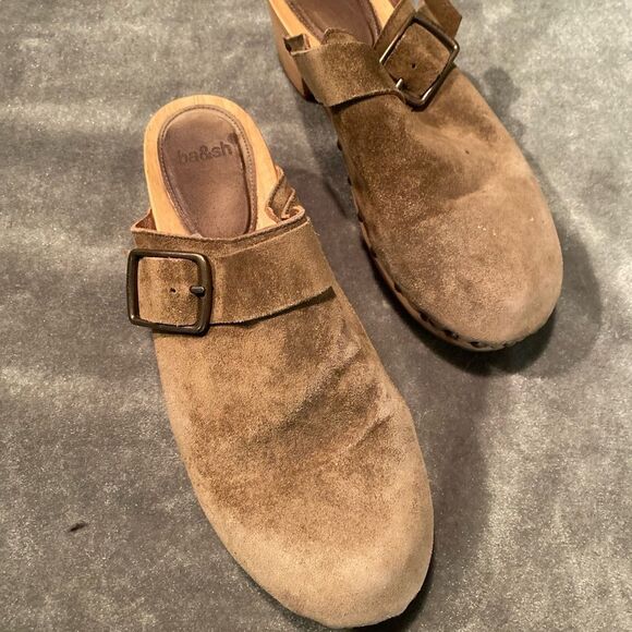 #510 BA&SH Suede Clogs - Picture 4 of 8